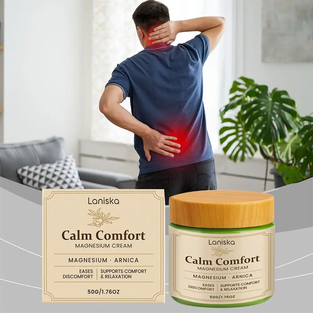 Calm Comfort Magnesium Cream For Body Relaxation,Smooth Non-Greasy Fast Absorbing Skin Care For Daily Self-Care P3Z6