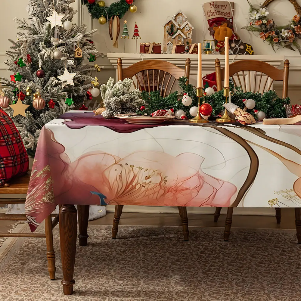 Gilded Sun Clouds Waterproof table cloth, splash-proof tablecloth, for party, Halloween, Christmas, dining, camping