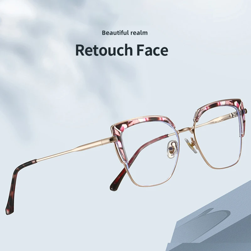 KatKani-Lunettes à monture œil de chat pour femmes, branches de printemps rétro, blocage de la lumière bleue, contrevenants optiques, lunettes en alliage TR90, tendance de la mode