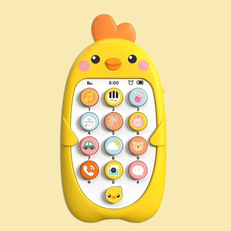 Children's Cute Chicken, Music, Mobile Phone, Electric Toys, Simulated Telephone, Teether, Light, Education, Early Education