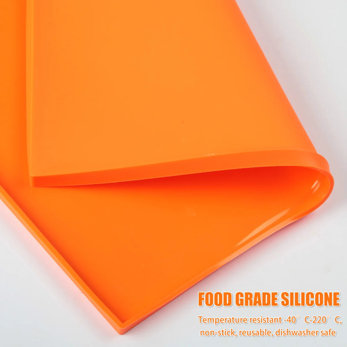4/6Pcs Silicone Food Baking Mat Meat Vegetables Dehydrator Sheets with Edge Non-stick Cake Board Baking Tray Kitchen Accessories