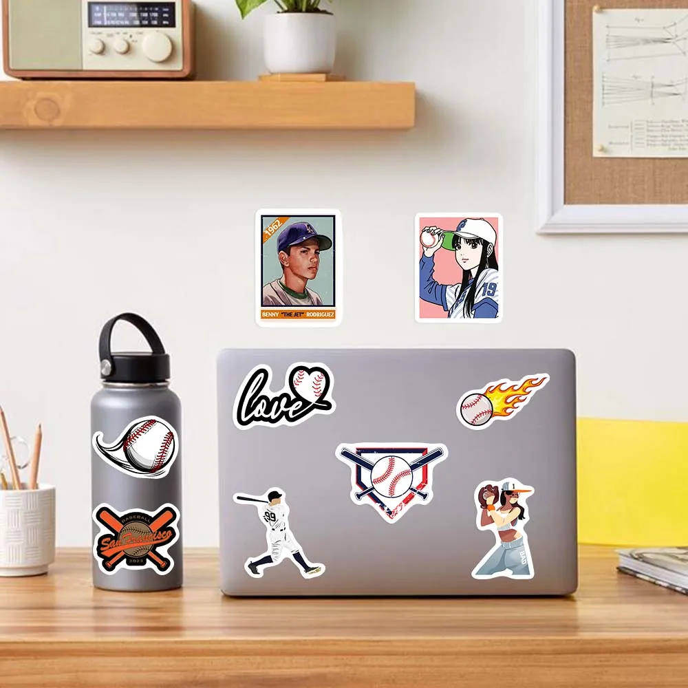 Baseball Stickers Cartoon  DIY Toy Gift Decal Graffiti Stickers for Phone Laptop Bottles Scrapbook Kids Waterproof Sticker