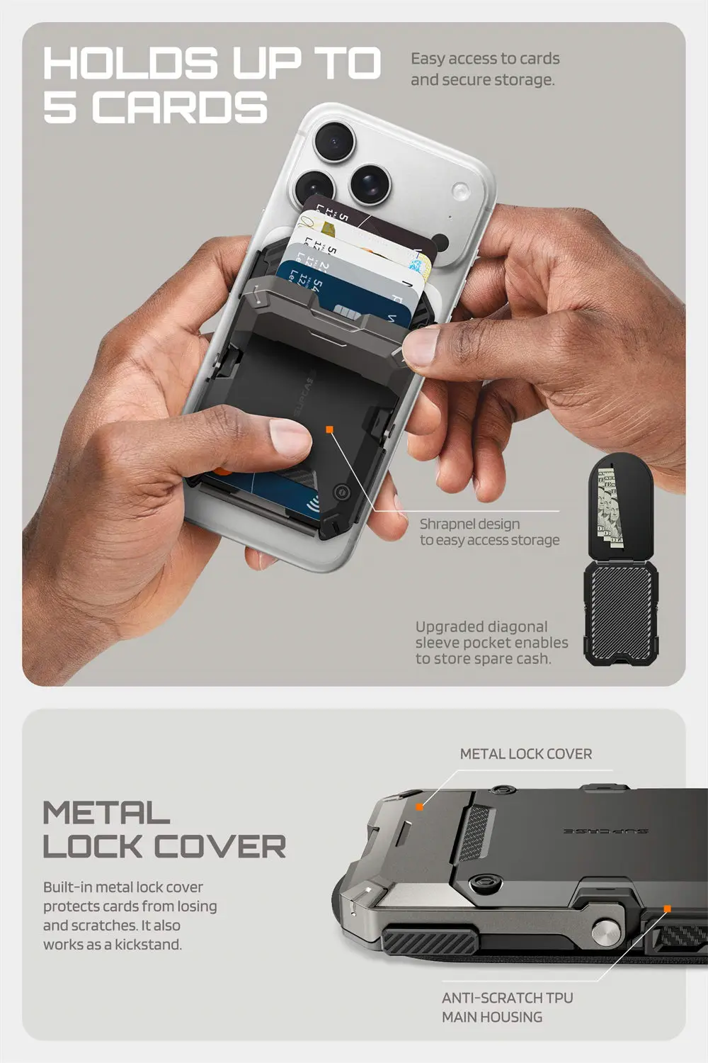 SUPCASE Trackable Magflip Magnetic Wallet with Stand Holder mit Ständer für Galaxy-Serie, für iPhone-Serie, für Z Fold 8 Ultra, für Google – Detail 16