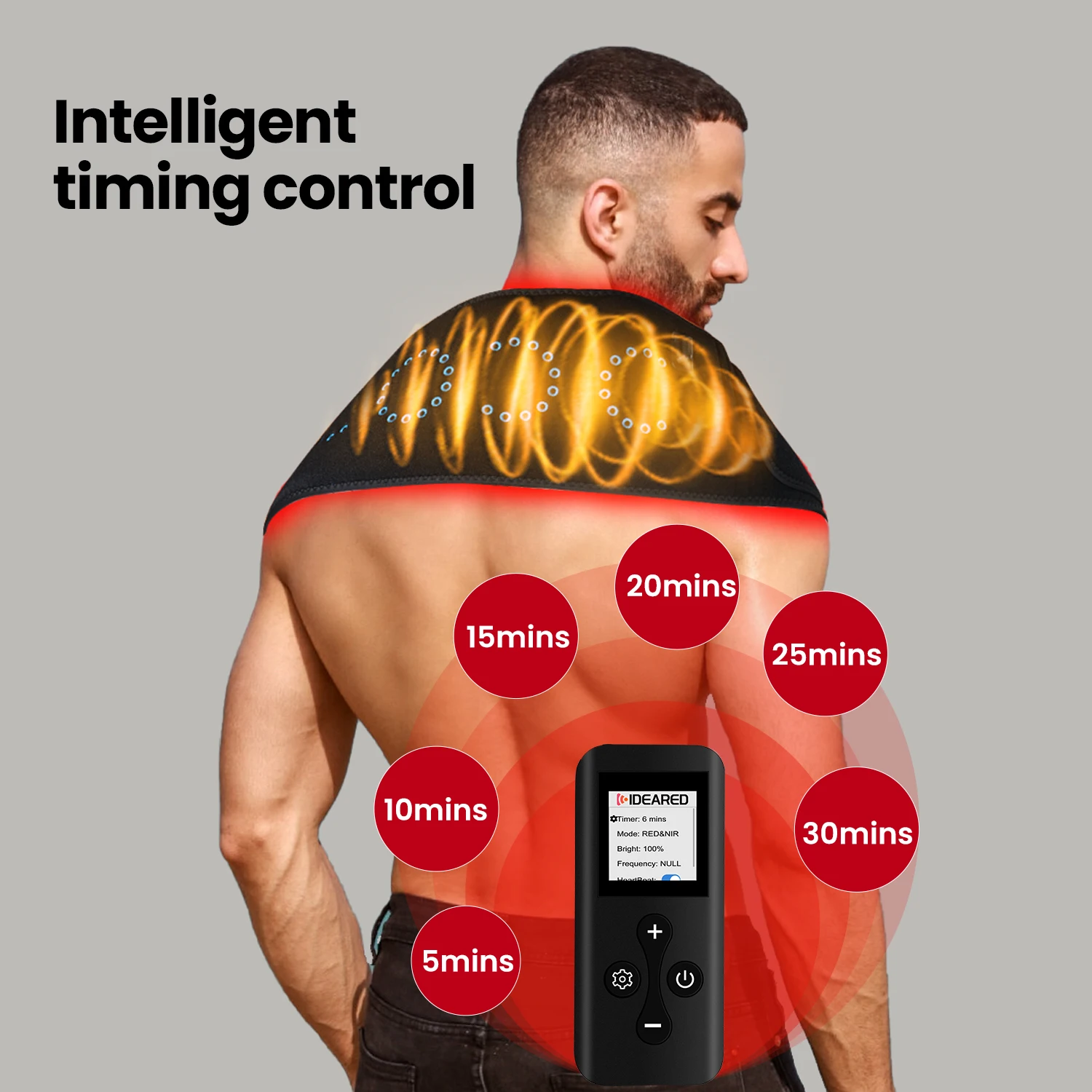 

Wireless Rechargeable 5000mAh LED Belt Red Light Therapy Wrap for Back Pain Muscle Relief Inflammation Beauty Personal Care