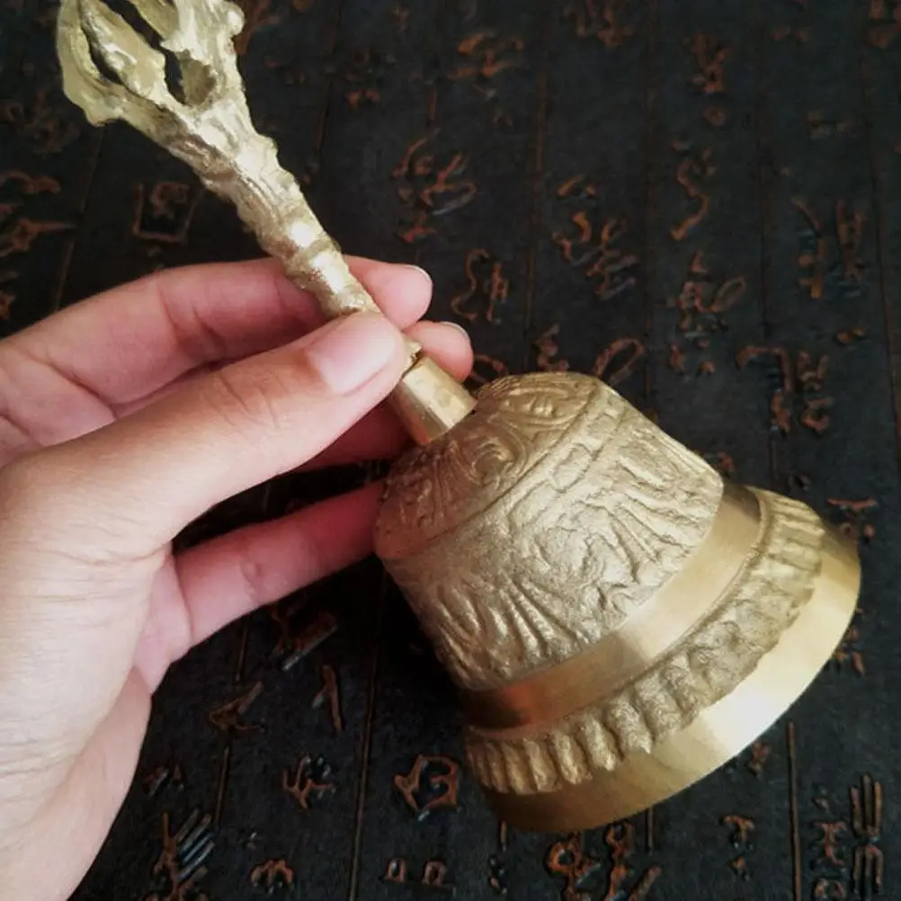 Hand Ring Small Funny Kids Bells Bronze Vintage Metal Copper Material Rust Resistant Multipurpose Easy Clean Home