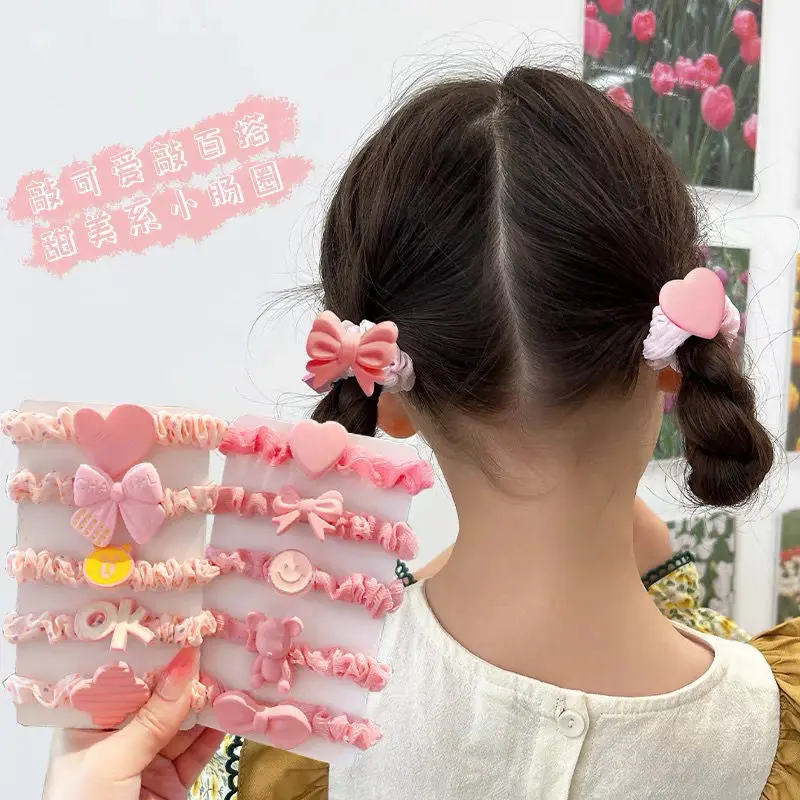 Cartoon Barrettes Children Girls Fashion Headbands Hair Accessories Hair Clips For Kid Headdress Sweet Bowknot Heart