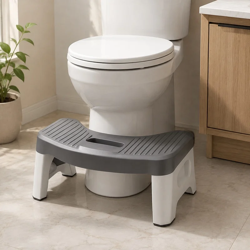 Adjustable Squatting Toilet Stool Ergonomic Design, Comfortable Aid for Kids, Adults, and Pregnant Women