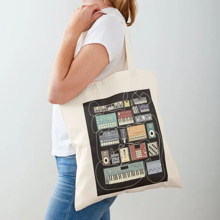 

Electronic musician Synthesizer and Drum Machine Dj Tote Bag hand bag ladies tote bag woman canvas tote Shopper handbag