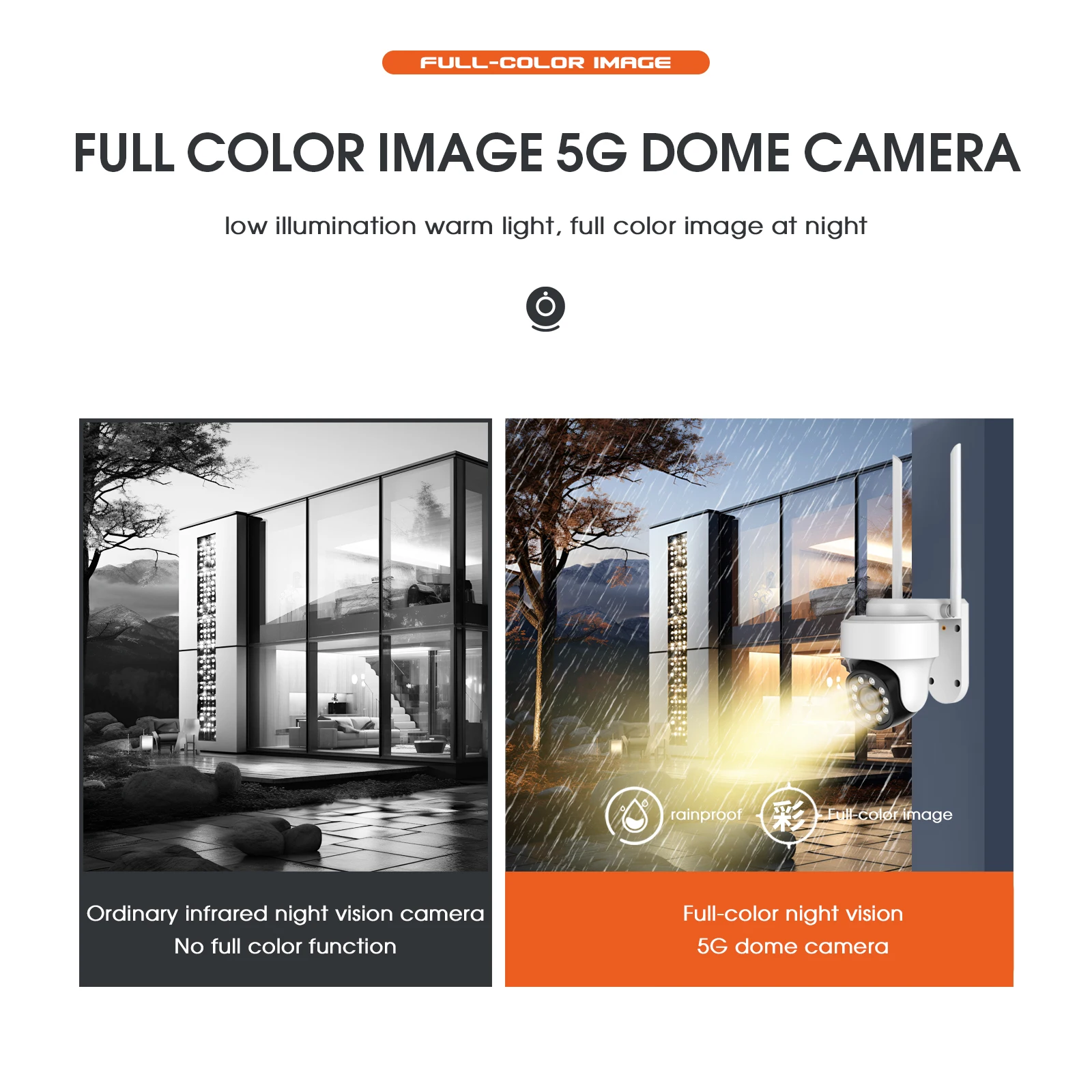 تويا-كاميرا خارجية لاسلكية ، كاميرات ليلية مع واي فاي ، صوت 2 اتجاه ، كاميرا IP لحماية أمن المنزل الذكي ، بالألوان الكاملة ، 6 ميجابكسل