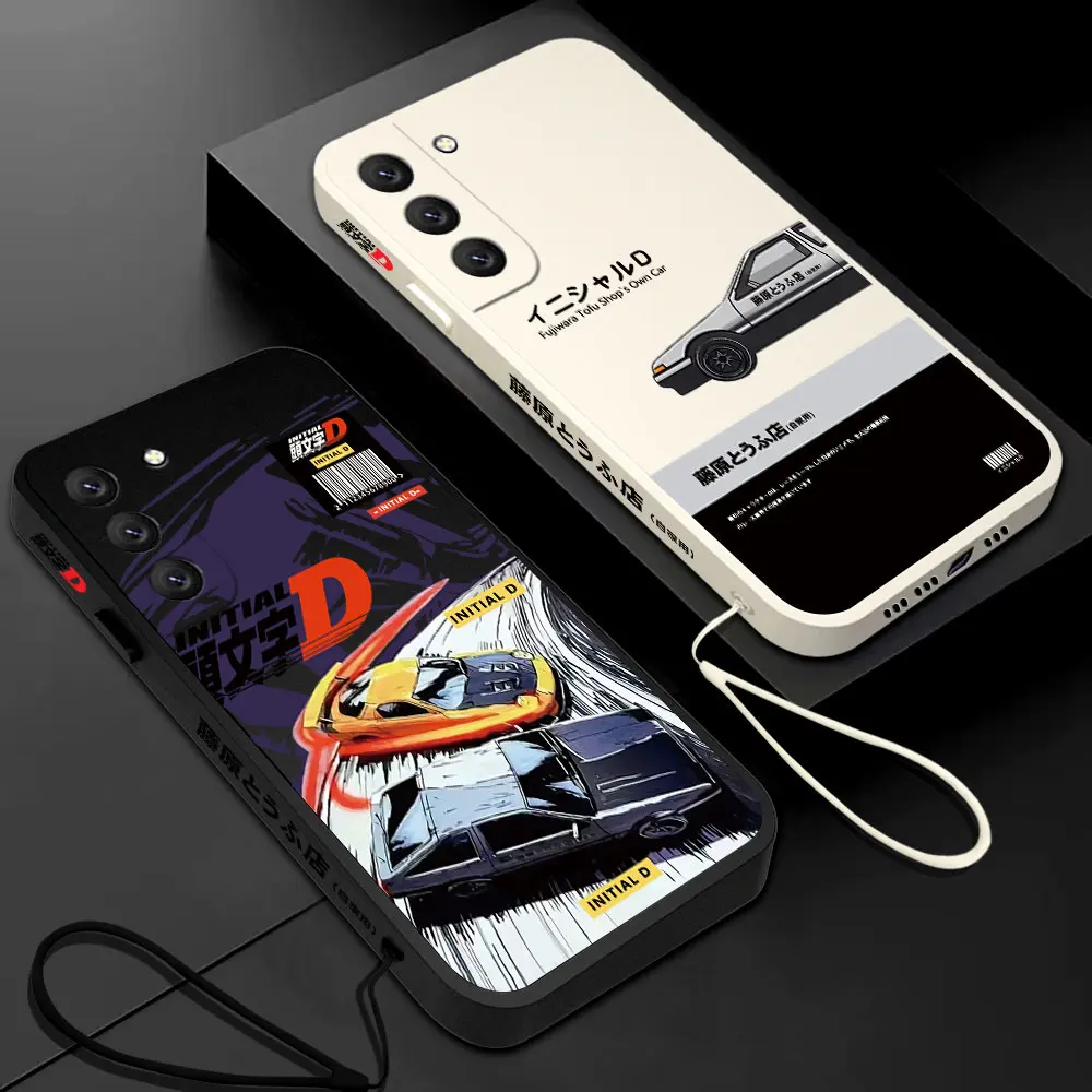 Hot Anime Initial D AE86 Phone Case For Xiaomi Poco M5 X5 F5 F4 X4 M4 F3 X3 M3 F2 X2 GT Pro C40 C31 4G 5G Cover With Hand Strap