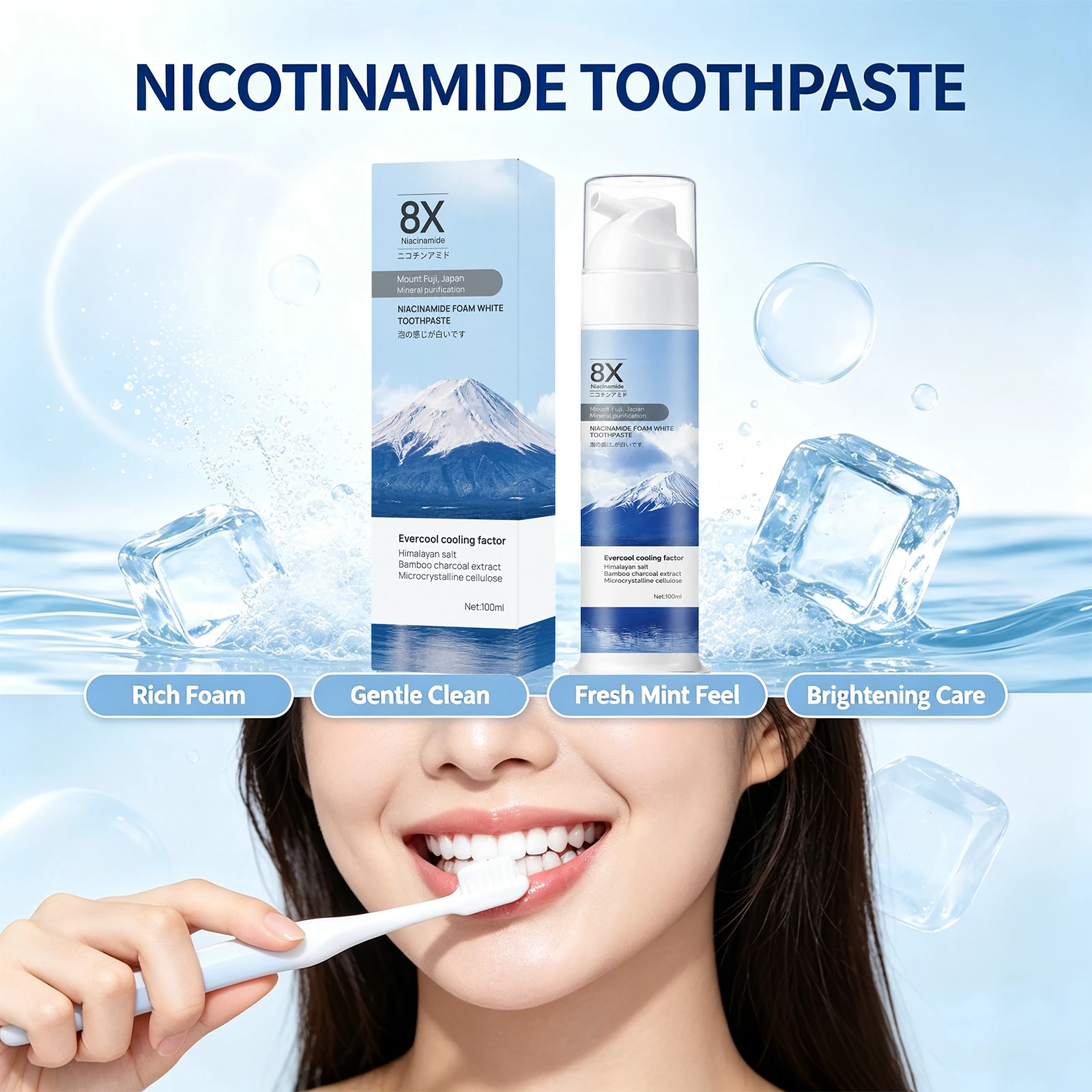 Niacinamide Whitening Toothpas - Whitening Foam Pump review and price