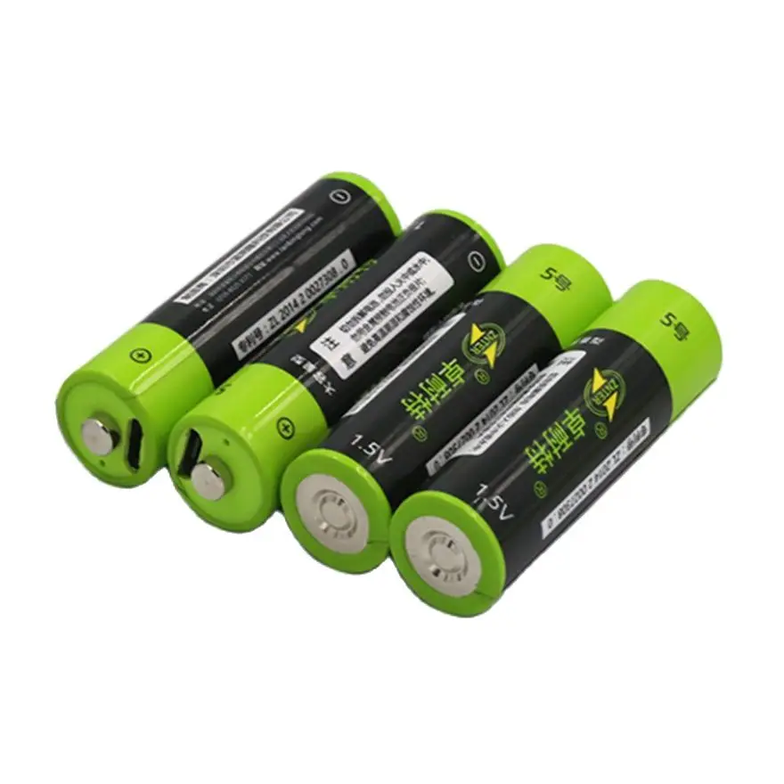 ZNTER 1.5V AA 1700mAh akumulator litowy wielokrotnego ładowania USB bateria litowo-polimerowa szybkie ładowanie za pomocą kabla Micro USB