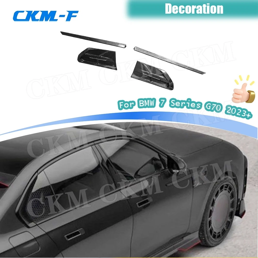 Side Fender Fin Splitters Trims Carbon Fiber for BMW 7 Series G70 2023+ FRP Side Splitters Body Kits Car Accessories