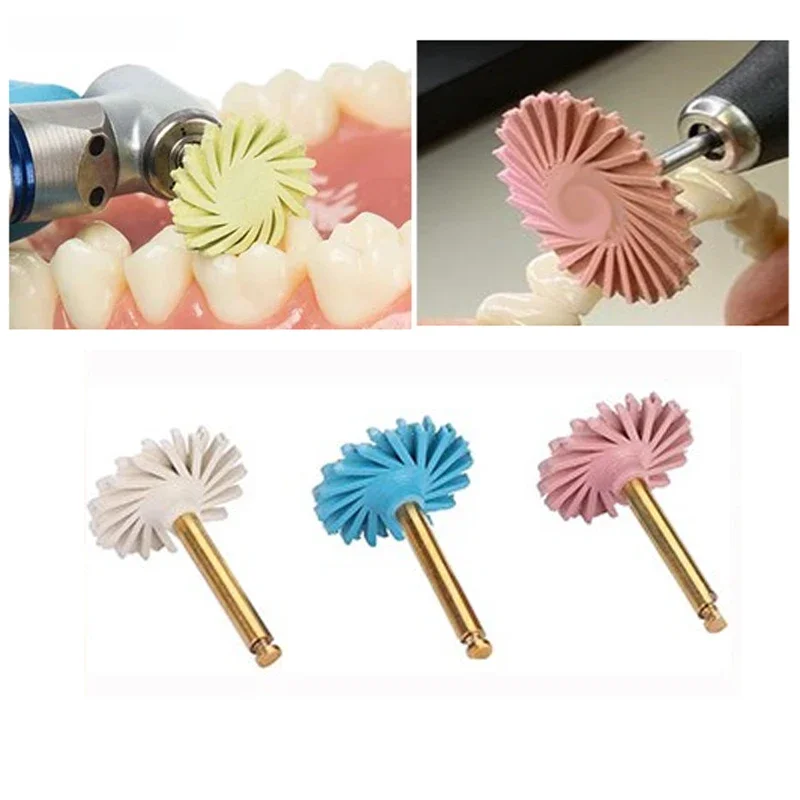 6Pcs Dental Composite Polishing Disc Kit Diamond Bur Polisher Teeth Flex Spiral Brush for Dentist Tool
