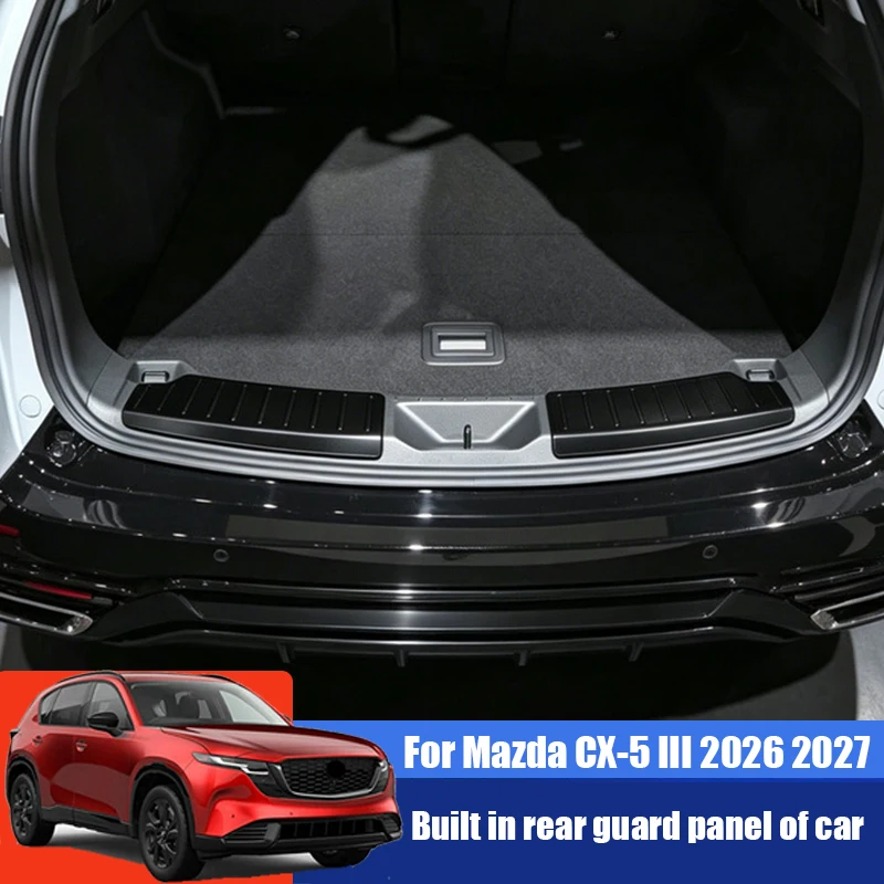

for Mazda CX-5 III 2026 2027 Car interior decoration made of stainless steel material for the built-in rear guard panel