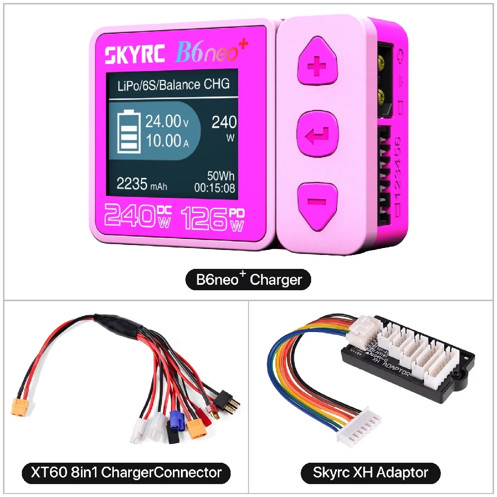 SKYRC B6neo / B6neo+ LiPo Battery Smart Balance Charger DC 200W PD 80W Input for RC Model Car Ship Boat Airplane