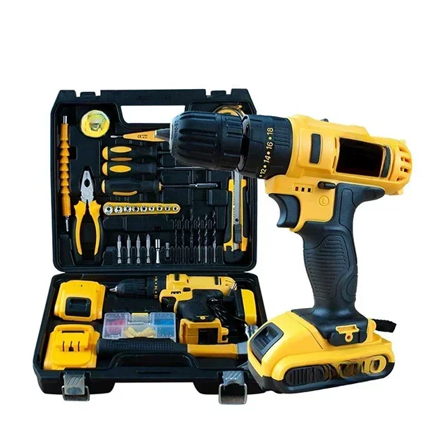 Cordless 12v lithium-ion battery electric screwdriver power tool set 21v cordless electric drill