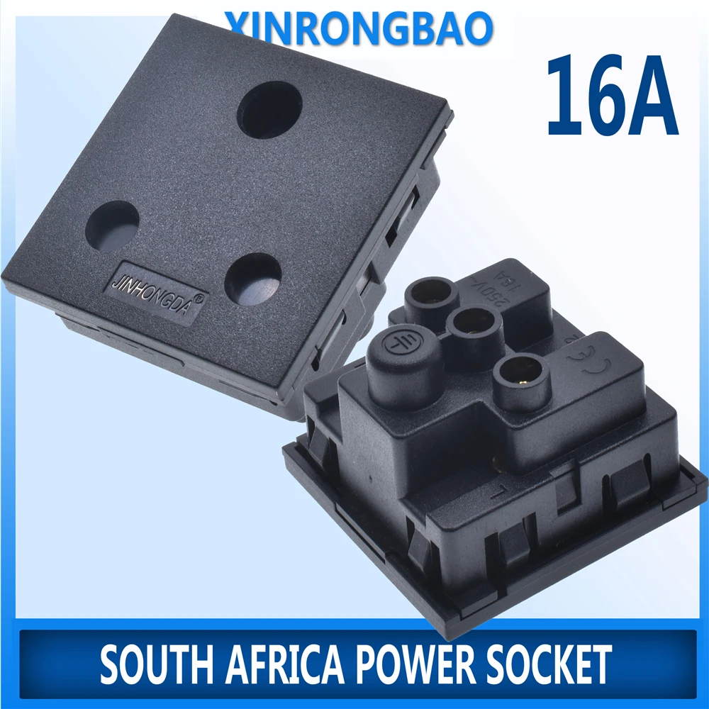 South Africa power socket 16A250V Type-M desktop electric round 3 ways AC power PDU Socket outlet for India Swaziland Lesotho 3O