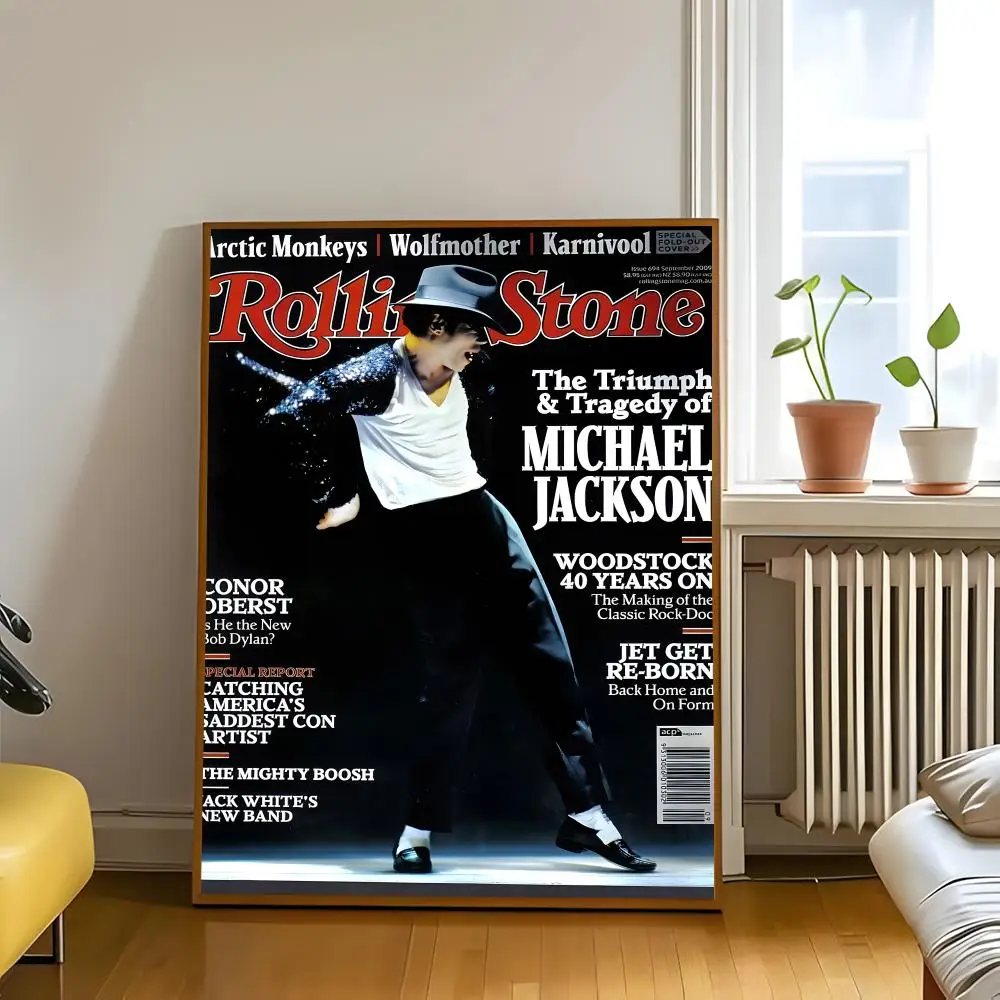 Music Magazine Rolling Stone Poster Peel-Off Wall Art Ornament, Living Room Bedroom, Young Home Decor Enthusiasts