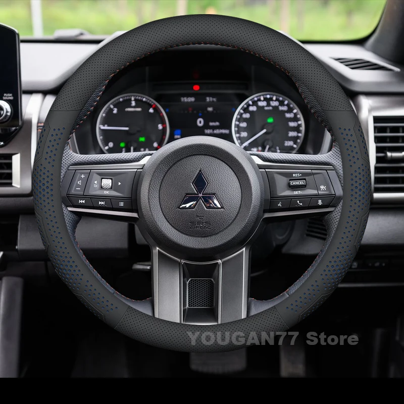 

Leather Car Steering Wheel Cover For Mitsubishi L200 2025 2016-2024 Auto Steering Wheel Mitsubishi pajero ASX Xforce Accessories
