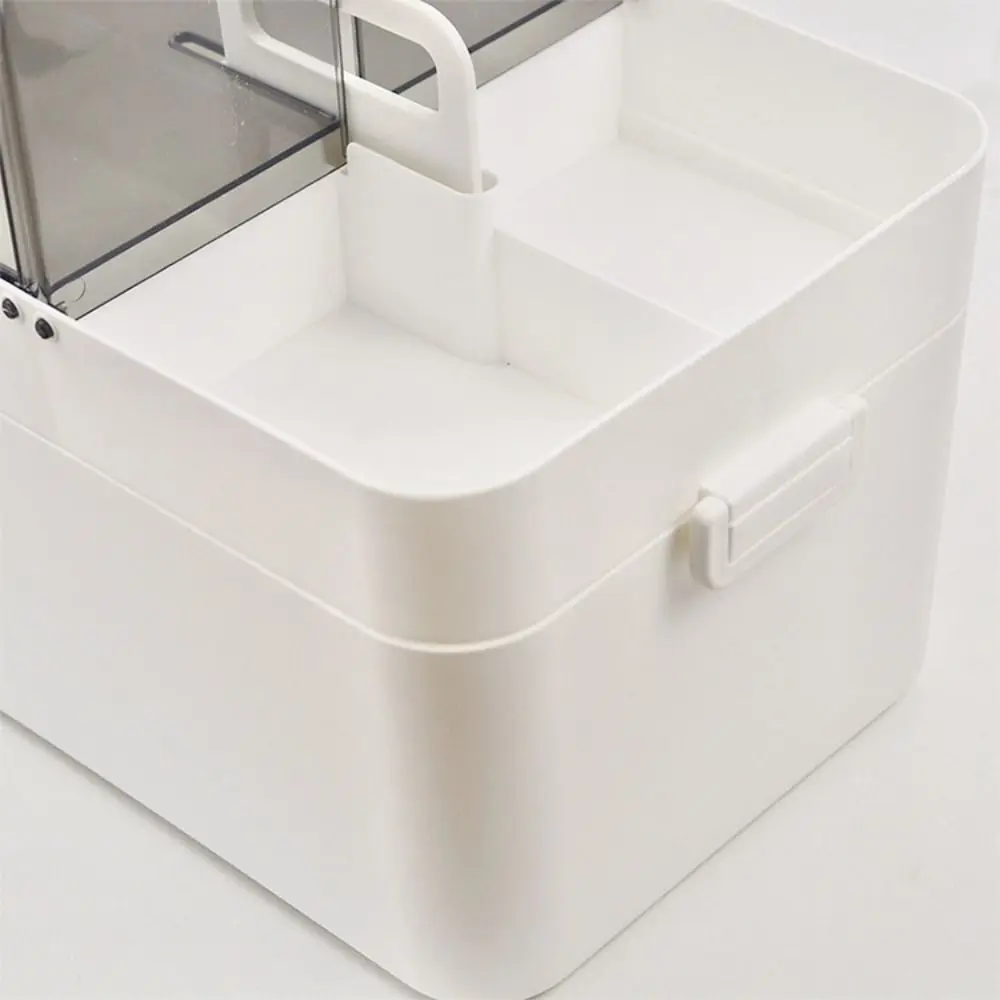 

Double Layer Home Storage Box Large Capacity Plastic Medicine Storage Container Dustproof Moistureproof First Aid Box