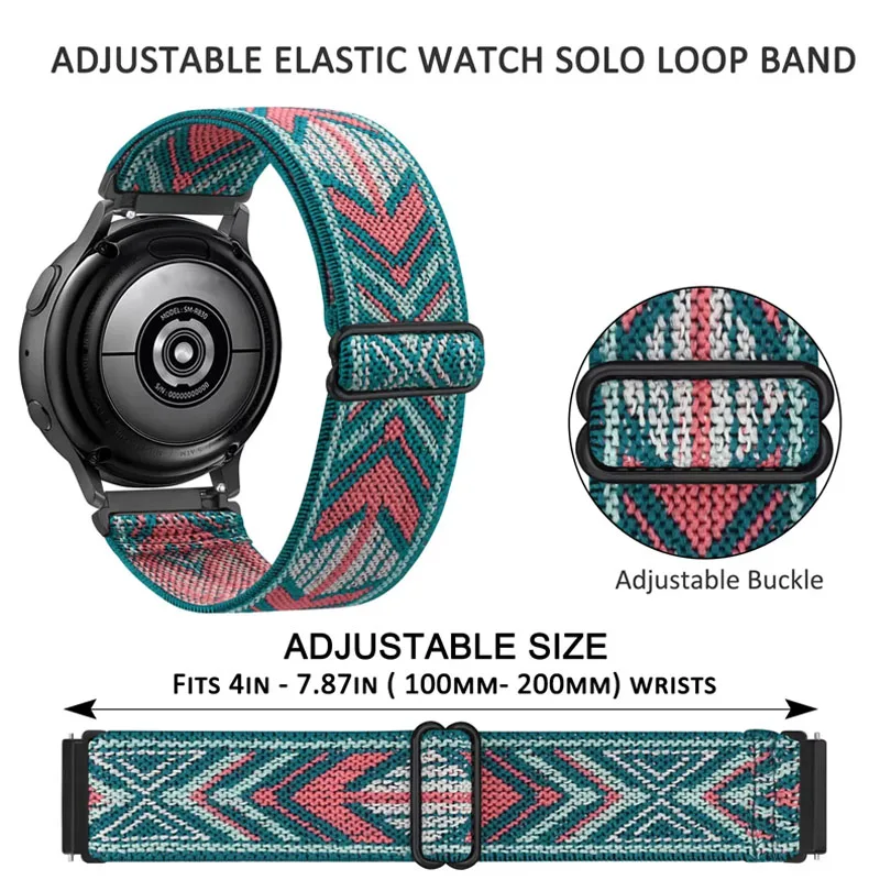 20/22mm Nylon Braided Strap for Huawei Watch GT7-6-5-4 46mm Replace Wristband for Huawei Watch GT7-6-5 Pro 46mm Oneplus Watch 4