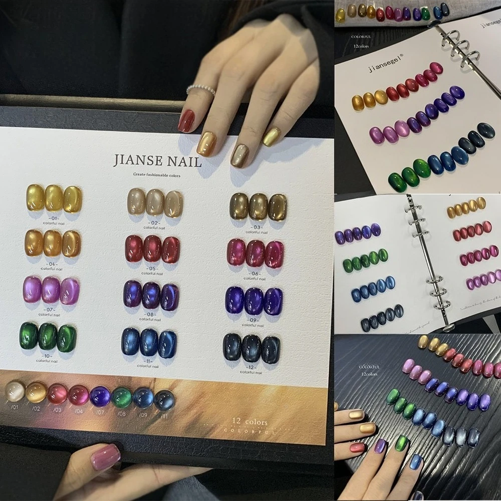 

15ml Colorful Glass Beaded Glitter Cat Magnetic Nail Gel Polish Soak Off UV LED Gel Varnishes Nail Art Salon Design Manicure