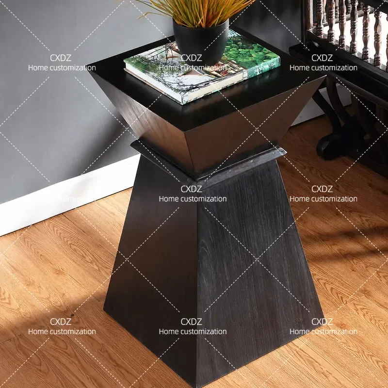Thai Style Corner Sofa Table Simple Atmospheric Small Square Coffee Side Table Modern Living Room Furniture Minimalist Design