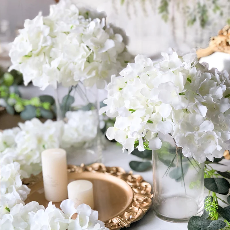 1PCS Hydrangea Artificial Flowers Silk Fake Flower DIY Floral Wedding Centerpieces Bridal Bouquet Home Party Decoration for Vase image 3