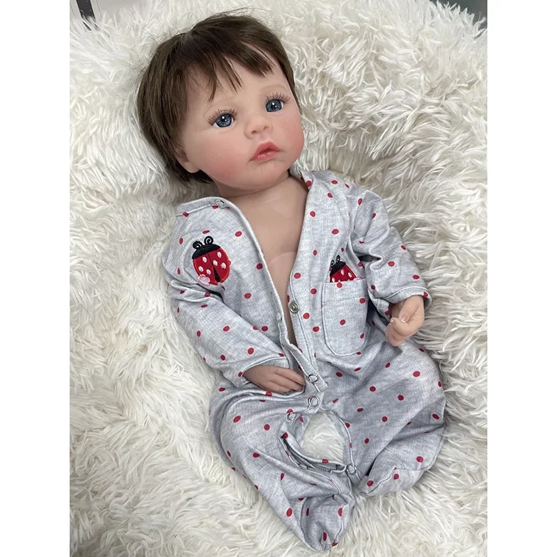 18inch Newborn Baby Doll Meadow Real Touch Reborn Baby Doll Hand Detailed Painting 3D Skin with Visible Veins Muñeca Bebe Reborn