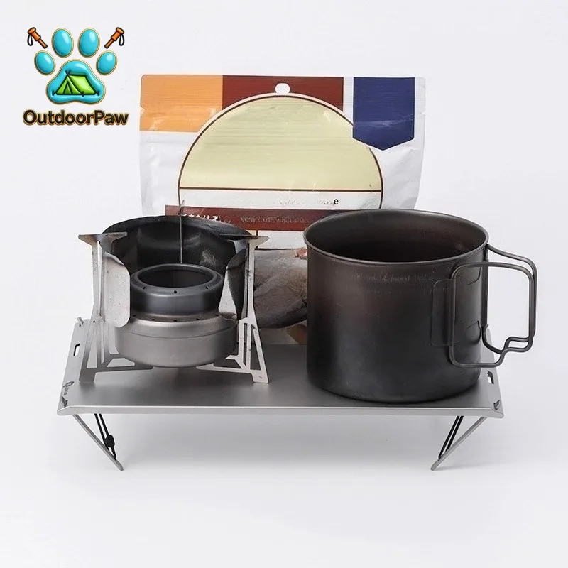 Portable Lightweight Titanium Table Small Exquisite Folding Picnic Adjustable Height Camping Tables Outdoor Camping Supplies