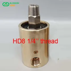 HD8 DN8 1/4 inch rotating joint 360 rotary joint Water air oil swivel coupling Spray universal connector brass rotation union