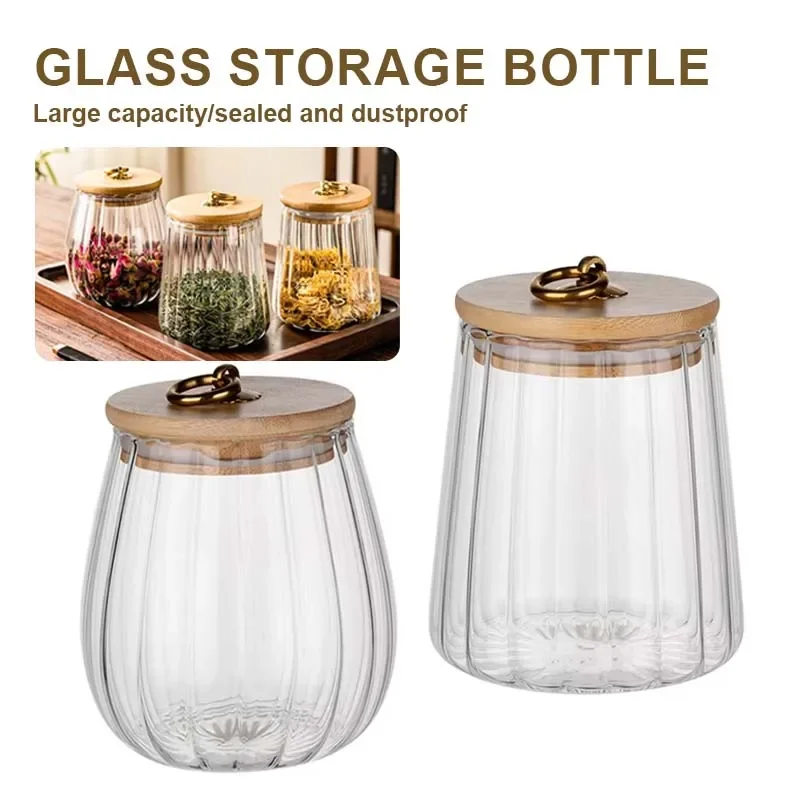 

Airtight Food Containers Kitchen Storage Pots Glass Jar with Lid Sealed Canister Sugar Tea Cans Hermetic Kitchen Coffee Jars