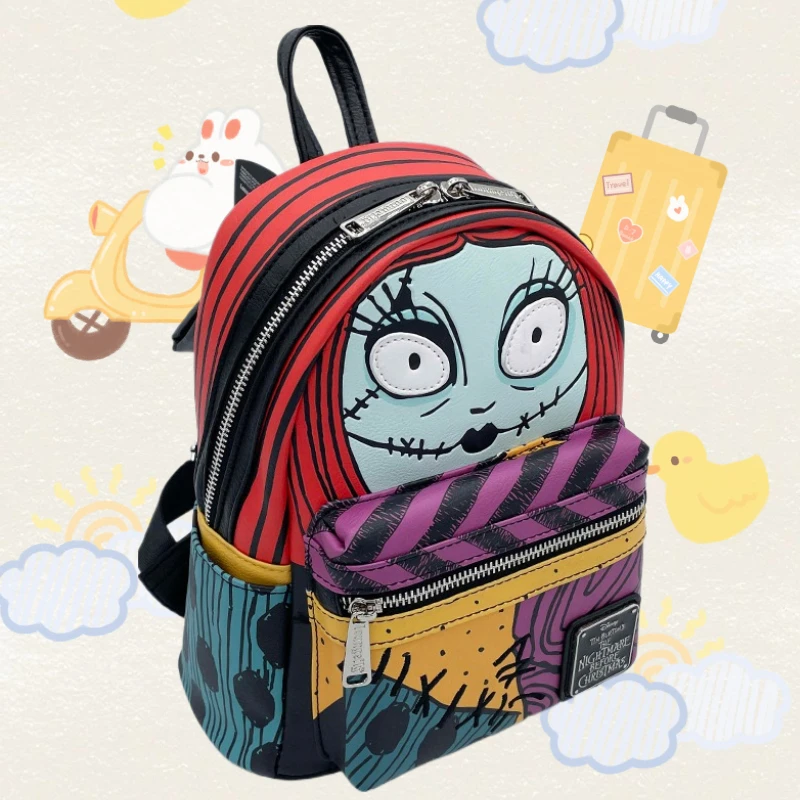 

The Nightmare Before Christmas Backpack Cartoon Jack Sally Cosplay Faux Leather Backpack