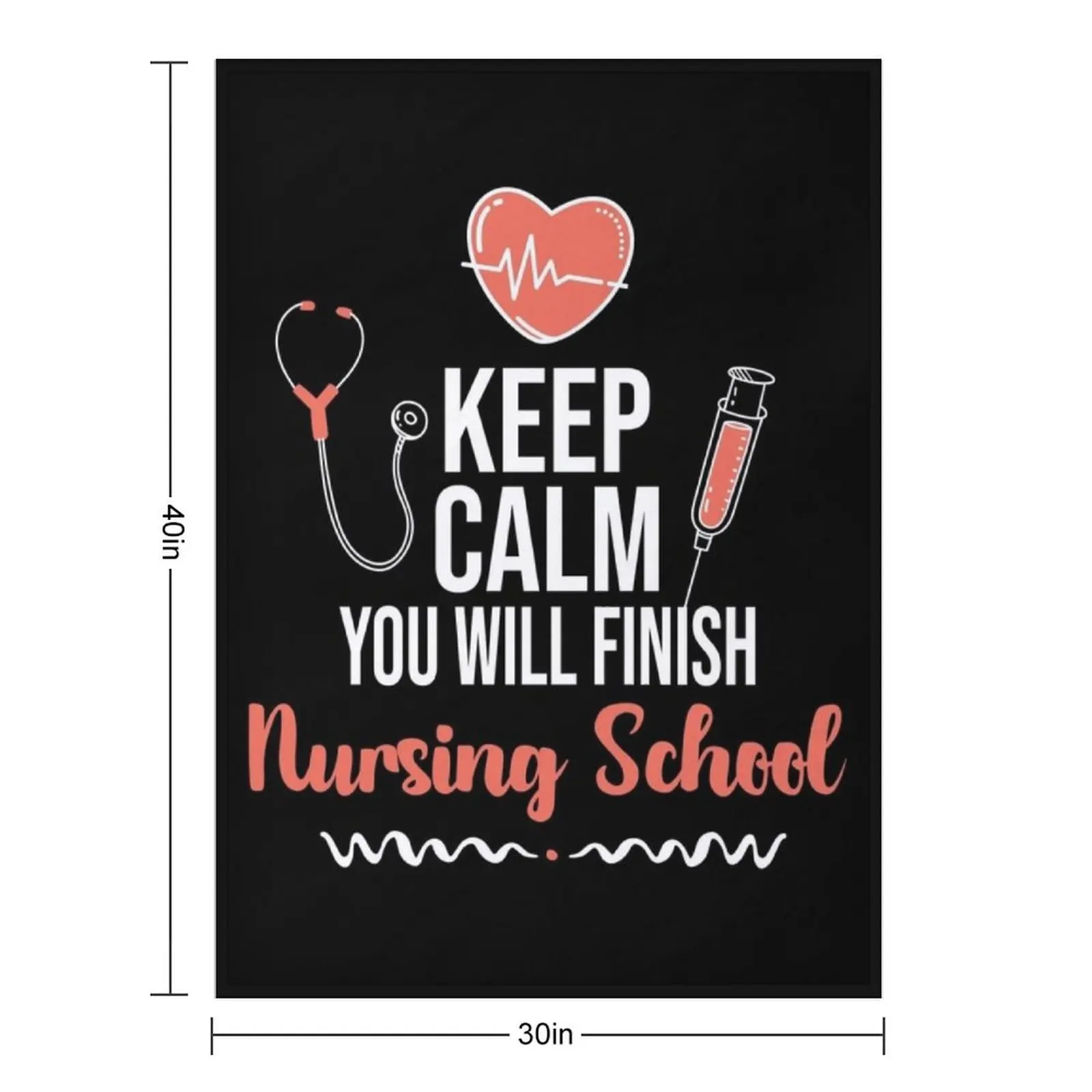 Keep Calm You Will Finish Nursing School, Best Gift For Nurse Student 2021, Back To School Nurses Throw Blanket