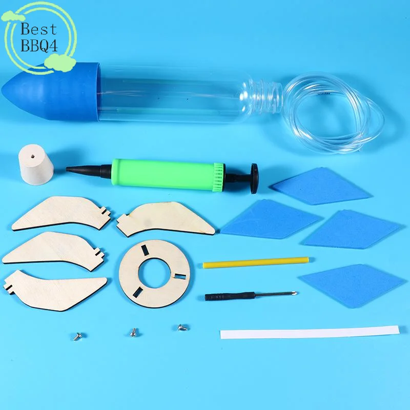(BBQ4)1Set Water Splash Rocket Outdoor Water Play Toy DIY Rocket Sprinklers For Gift DIY Science Experiment Kit Education Model