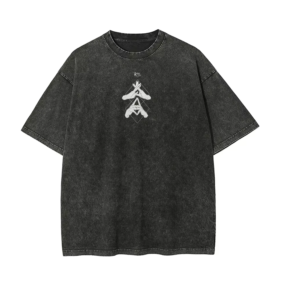 Mahito Domain Expansion T-shirt Jujutsu Kaisen Graphic Tee Vintage Washed Retro Anime Harajuku Men Streetwear Top