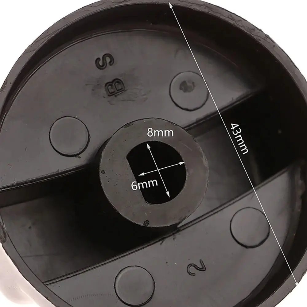 1/2/5Pcs 8mm General Plastic Handle Gas Stove Replacement Control Switch Button Range Oven Knob For Benchtop Burner