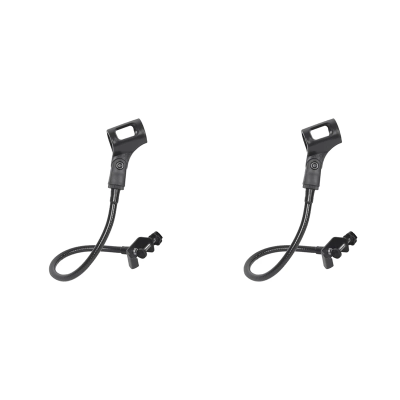 

Hot Sale2x Microphone Stand 360 Degree Flexible Gooseneck Microphone Stand Adjustable Desk Mic Arm Stand With Clip