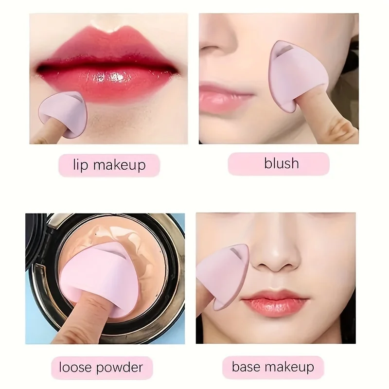 20pcs Finger Air Cushion Sponge Powder Puff Set, Makeup Puff, For Liquid Foundation, Powder Foundation, Concealer.
