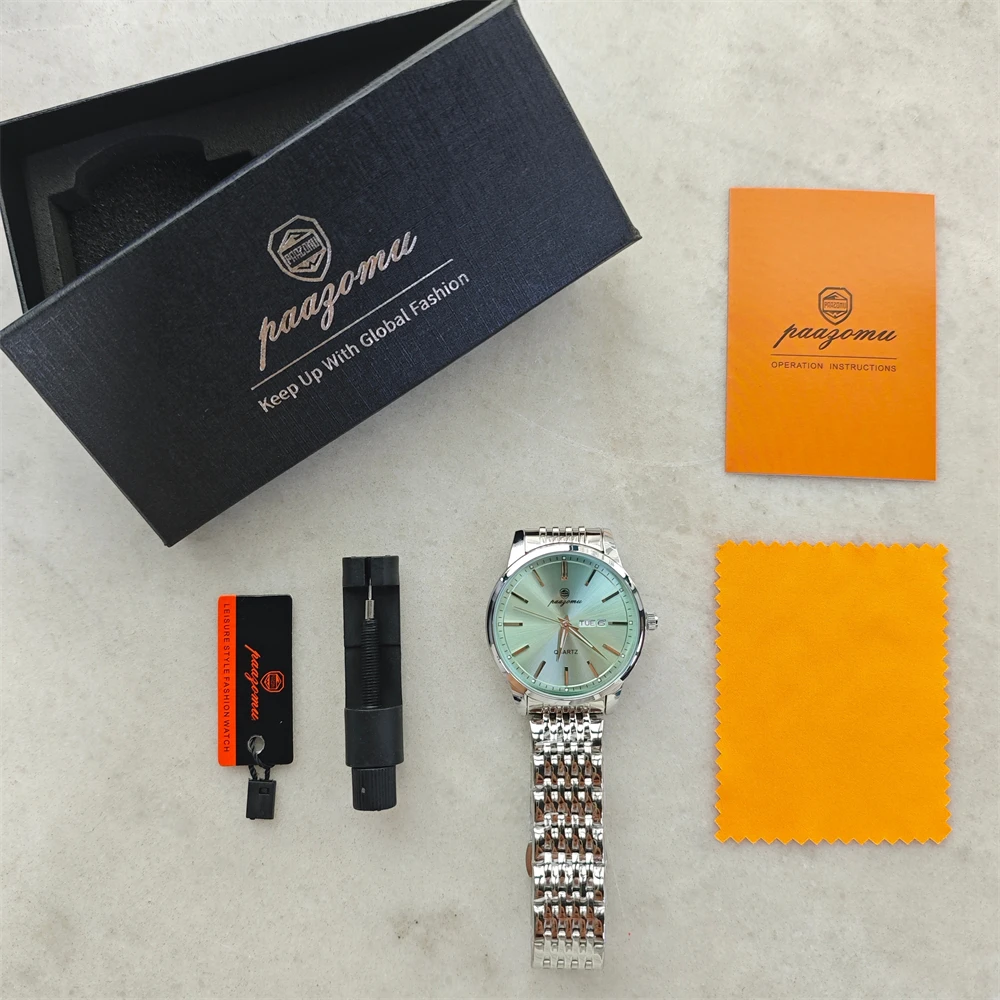 2026 New Top Brand Luxury Man Wristwatch Waterproof Luminous Date Men Watches Stainless Steel Quartz 43mm Men's Watch Male Reloj