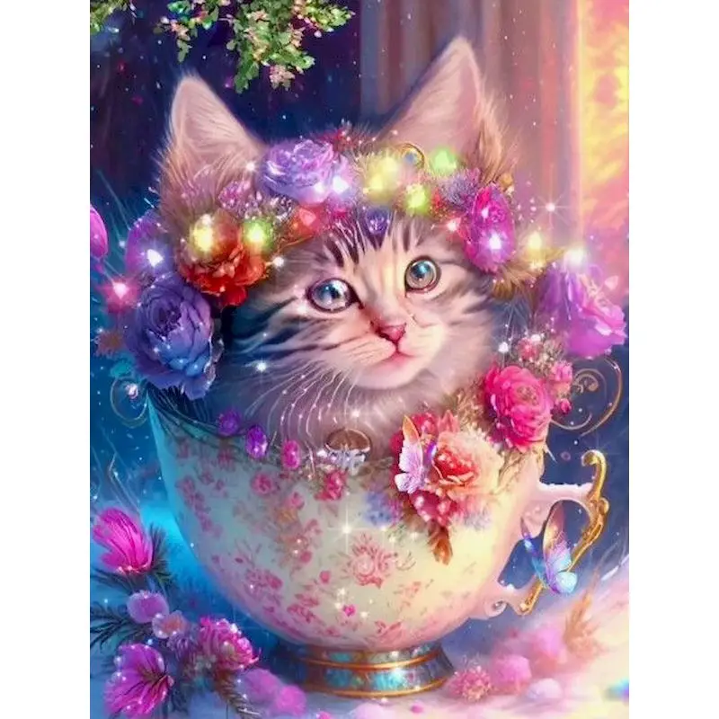 

RUOPOTY Painting By Numbers For Picture Paint Hat Star Cat Living room decoration Original gifts