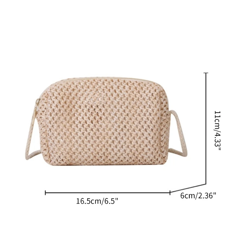 Fashion Woven Straw Shoulder Bag Women Crossbody Bag Handbag Holiday