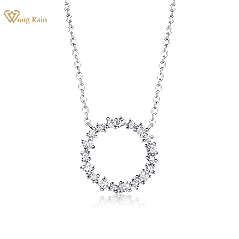 

Wong Rain 100% 925 Sterling Silver VVS1 3EX D Color Real Moissanite Diamonds Gems Pendant Necklace Fine Jewelry GRA Wholesale