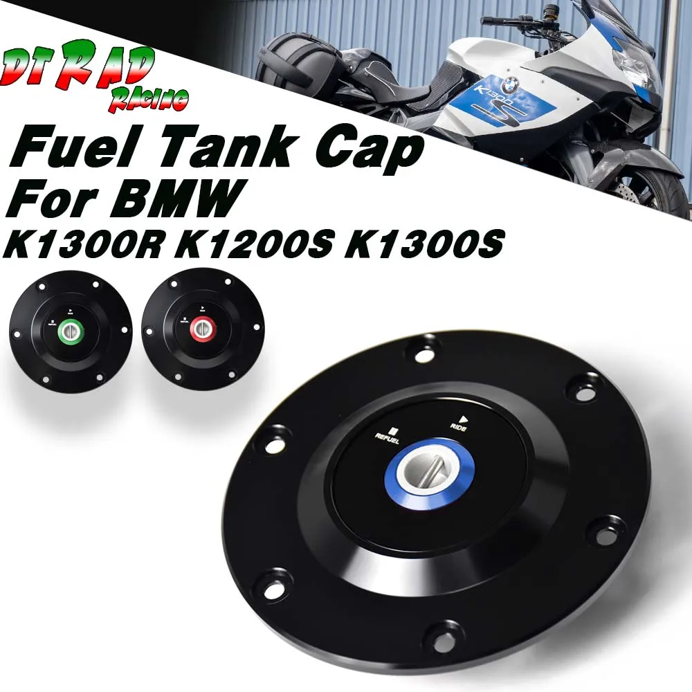

New Motorcycle Fuel Filter Gasoline Tank Cap Aluminum For BMW K1300R K1200S K1300S 2007-2015 With Key Locking Oli Gas plug