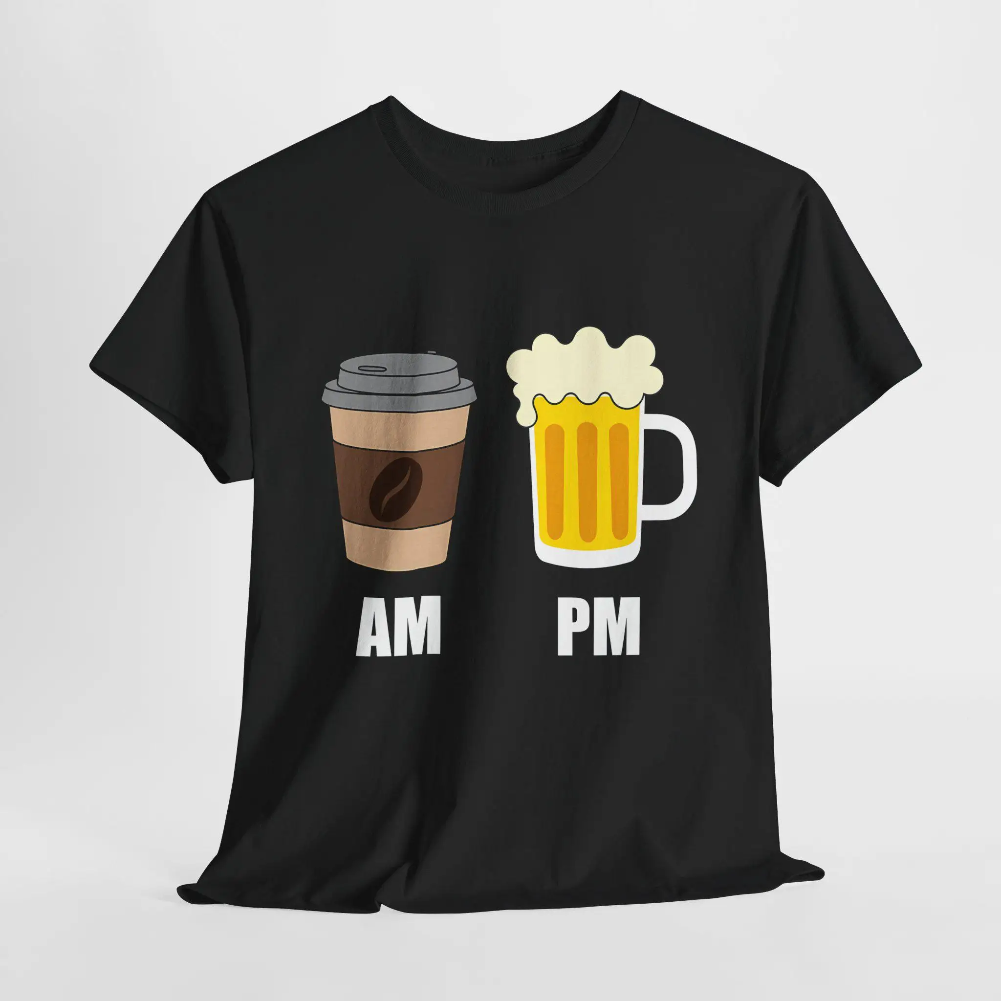 

AM Coffee PM Beer, графический принт, летние роскошные брендовые хлопковые мужские и женские футболки с короткими рукавами, тренд уличной моды