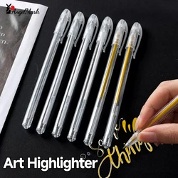 Ensemble de recharge de stylo gel, recharge de surbrillance, stylo à dessin, marqueurs de peinture Kendning, fournitures scolaires multifonctions, document blanc