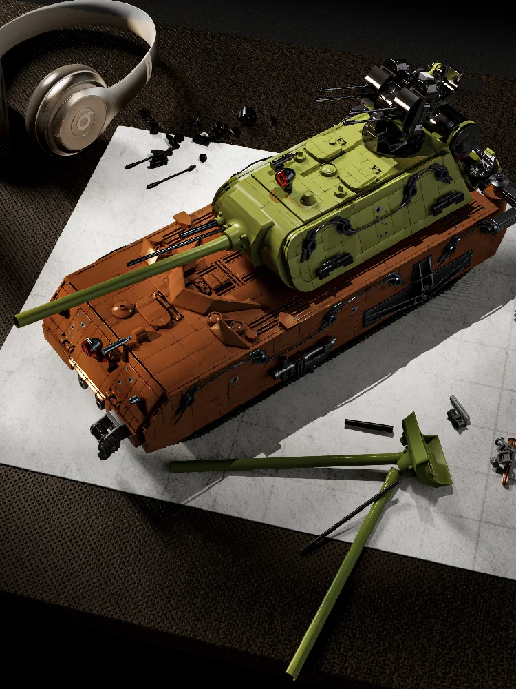 الحرب العالمية الثانية فأر ثقيل للغاية موس دبابة درع معركة نموذج التجمع كتل صعوبة عالية نموذج الصبي لعبة لاند كروز النسخة