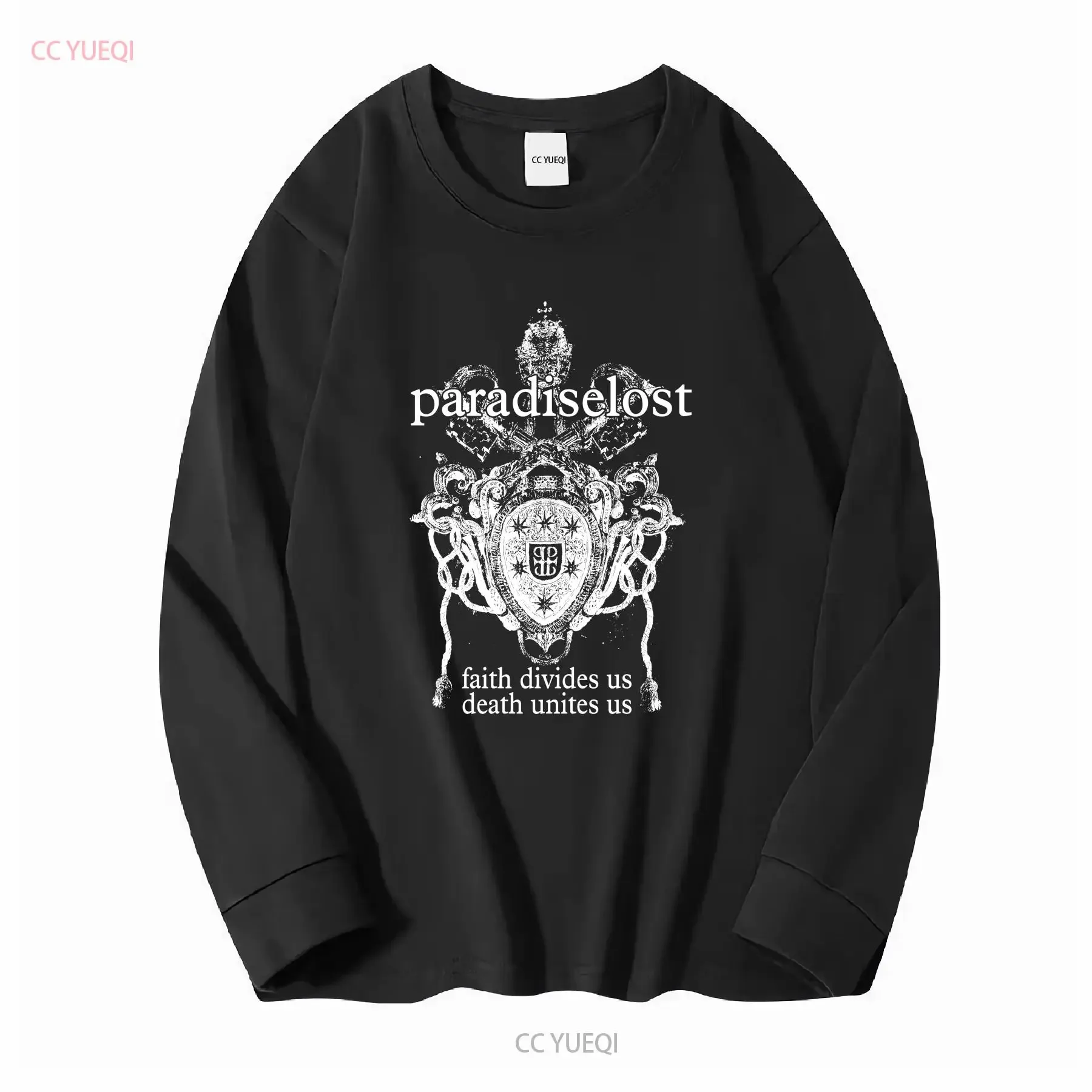 PARADISE LOST FAITH DIVIDES US DEATH UNITES T SHIRT NEW OFFICIAL TRAGIC IDOL long or short sleeves vintage Washed Breathable