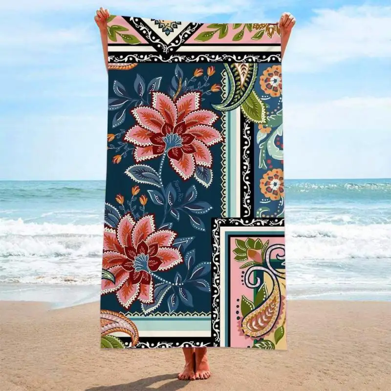 Non Shedding Printed Fast Water Absorption Beach Towel Absorbent And Quick Drying Bath Towel Skin Friendly Swimming Towel Soft